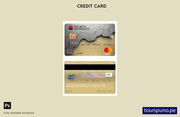 lista para imprimir plantilla de mastercard del banco France Société Générale